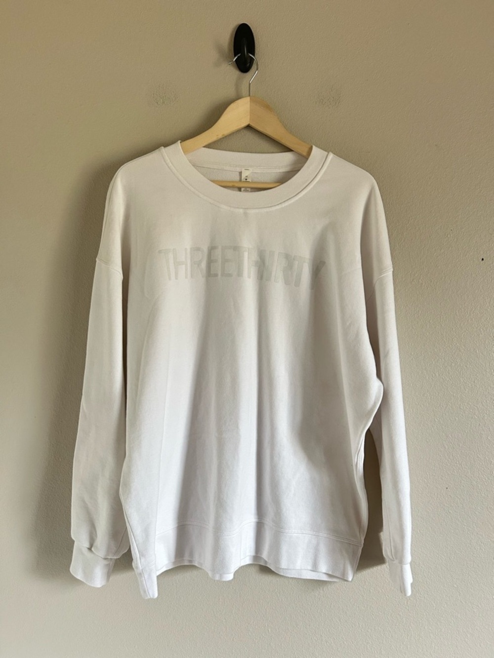 Lululemon White Three‎ Thirty Perfectly Oversized Sweatshirt size 10